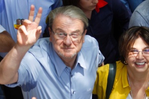 O prefeito reeleito de Belo Horizonte, Marcio Lacerda (PSB), ao votar no primeiro turno das eleições