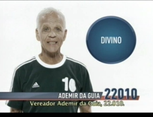 O ex-jogador Ademir da Guia (PR), candidato a vereador em São Paulo, usa sua ligação com o Palmeiras para conseguir votos