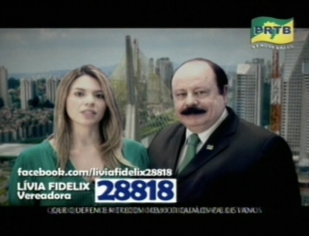Lívia Fidélix (PRTB), filha do candidato a prefeito Levy Fidélix, disputa uma cadeira na Câmara Municipal de São Paulo