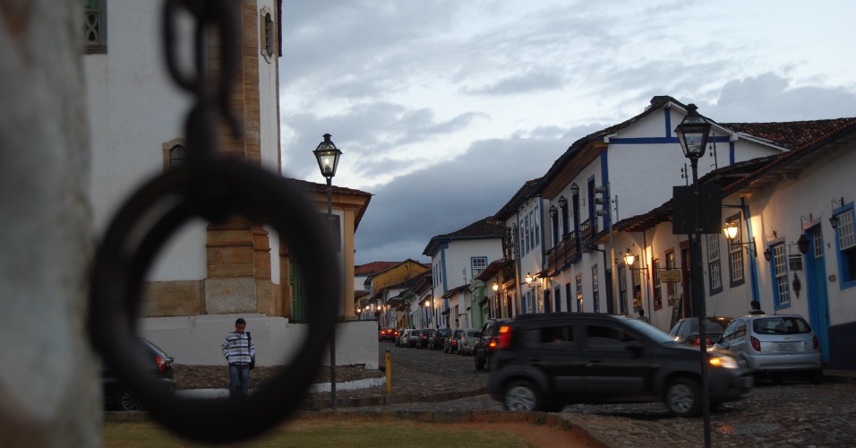 Vista da rua Dom Silvério, no centro de Mariana