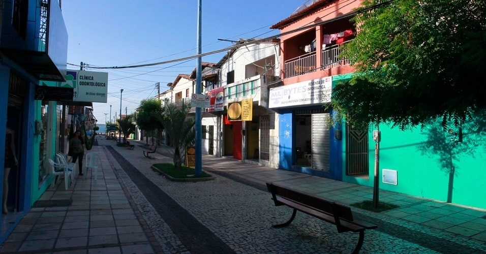 28.ago.2012 - Imagem mostra o centro comercial do município cearense de Jijoca de Jericoacoara