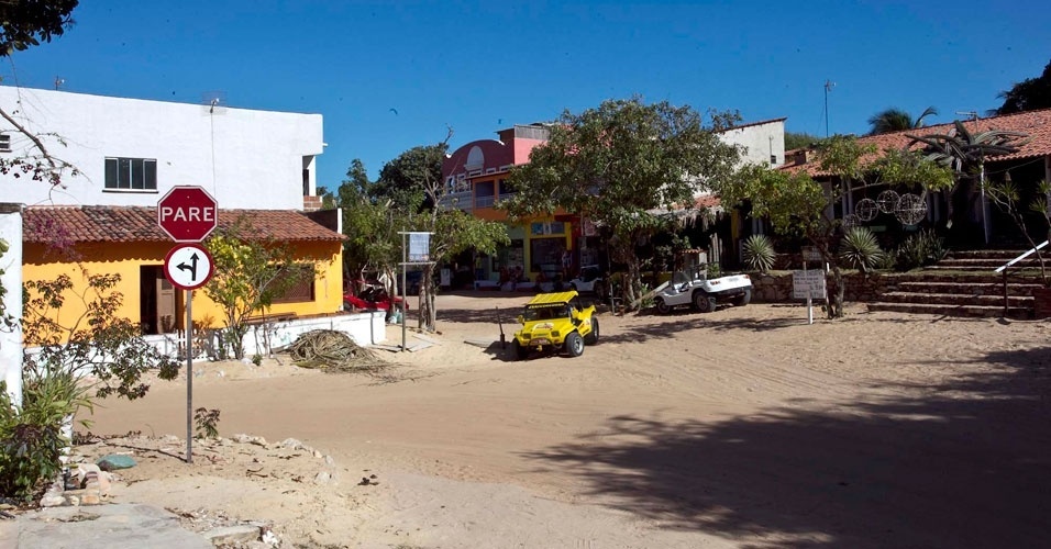 28.ago.2012 - Imagem mostra o centro comercial do município cearense de Jijoca de Jericoacoara
