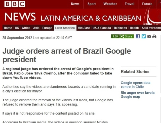 BBC prisão diretor Google